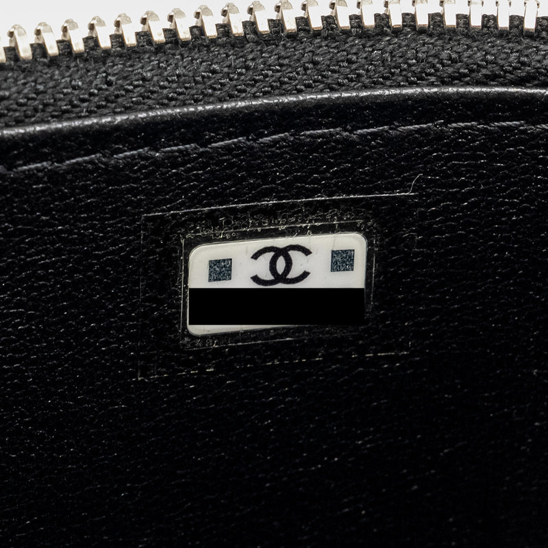 Chanel Top Handle Long Vanity Case Lambskin Black SHW (Microchip)