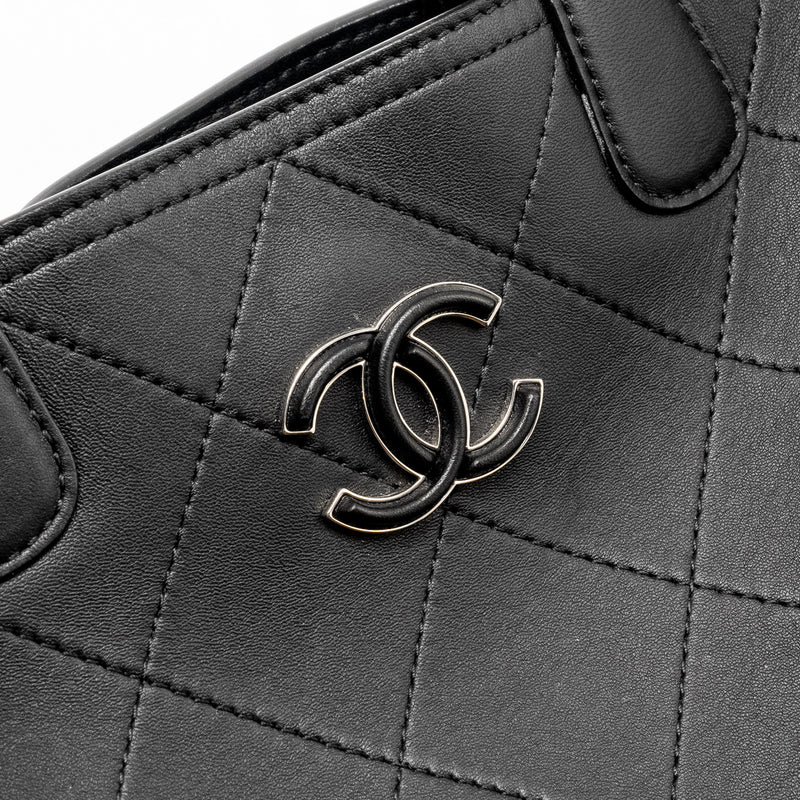 Chanel Hampton Tote Bag Lambskin Black SHW