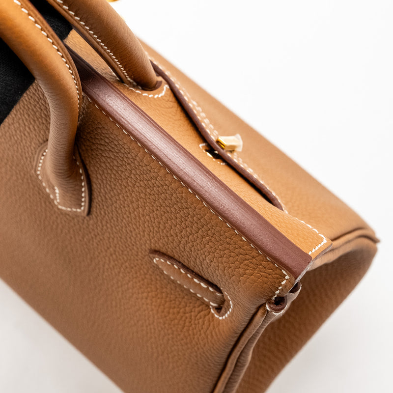 Hermes Birkin 25 Togo Gold GHW Stamp W