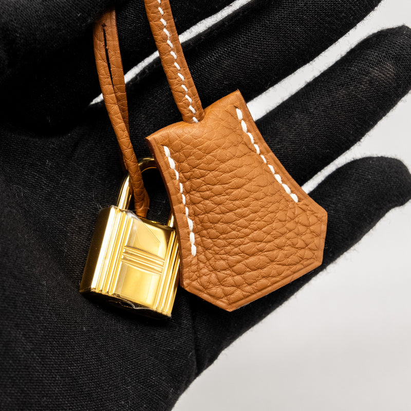 Hermes Birkin 25 Togo Gold GHW Stamp W