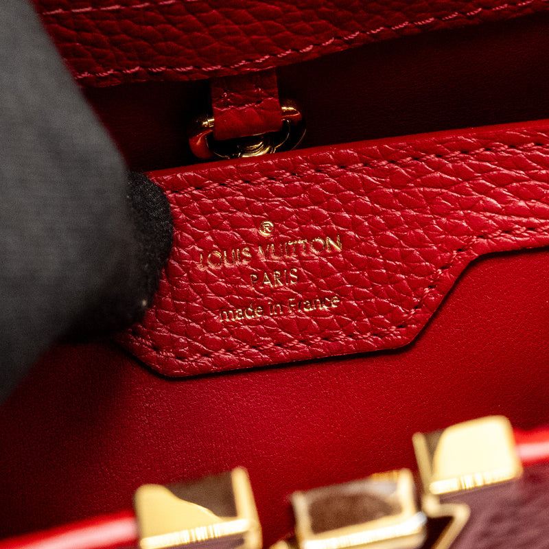 Louis Vuitton Capcuine BB with Python Handle Taurillon Red GHW