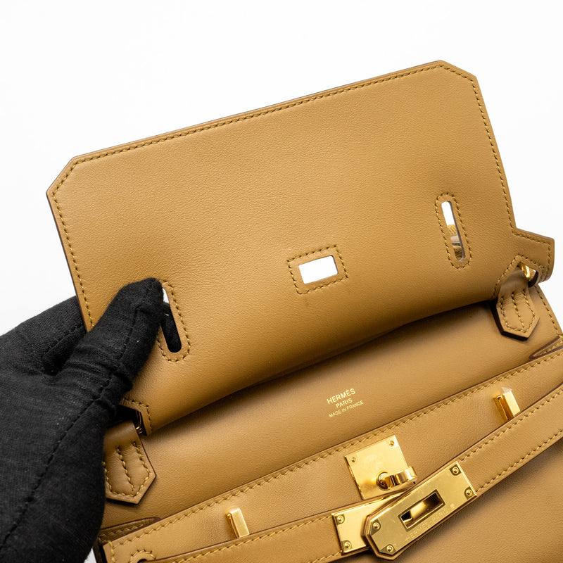 Hermes Mini Jypsiere Swift Bronze Dore/Kraft GHW Stamp W