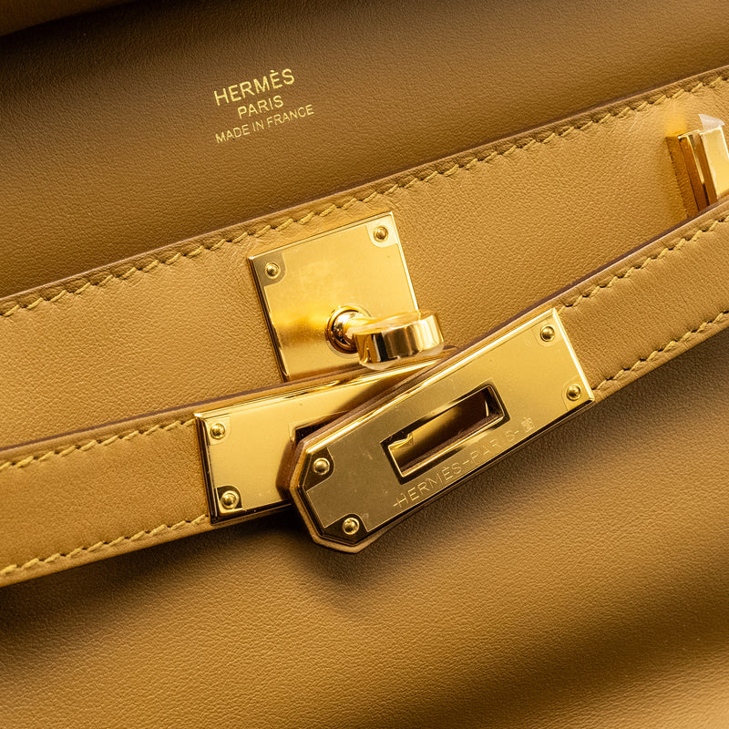 Hermes Mini Jypsiere Swift Bronze Dore/Kraft GHW Stamp W