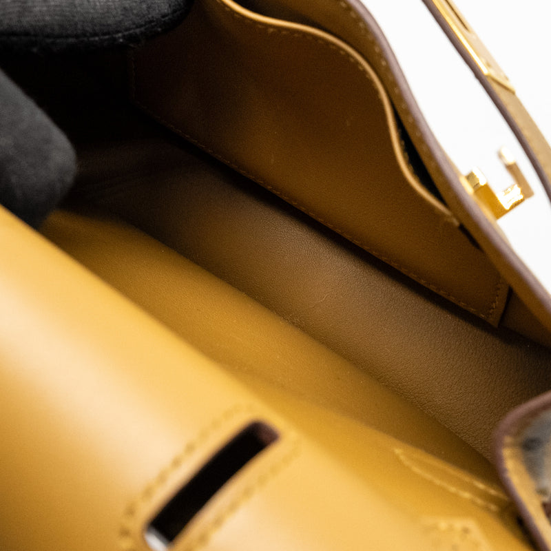 Hermes Mini Jypsiere Swift Bronze Dore/Kraft GHW Stamp W
