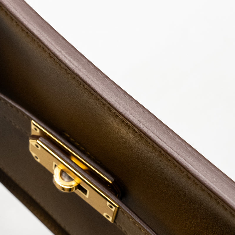 Hermes Mini Jypsiere Swift Bronze Dore/Kraft GHW Stamp W
