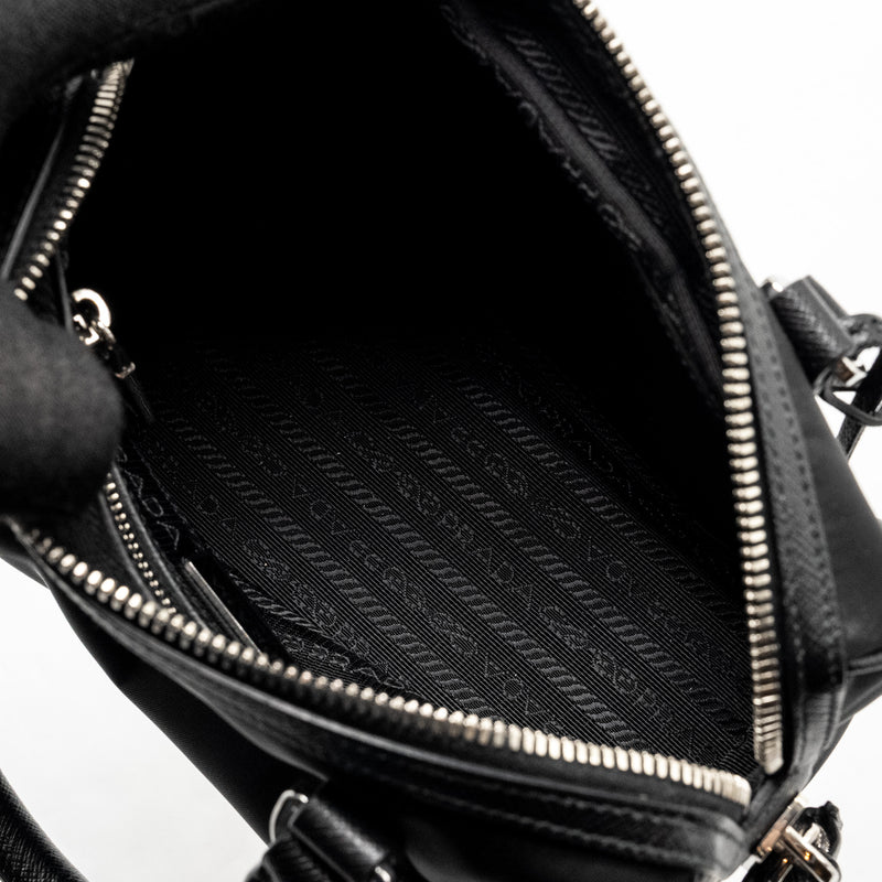 Prada Top Handle Re-Edition 2005 Nylon Bag Black SHW