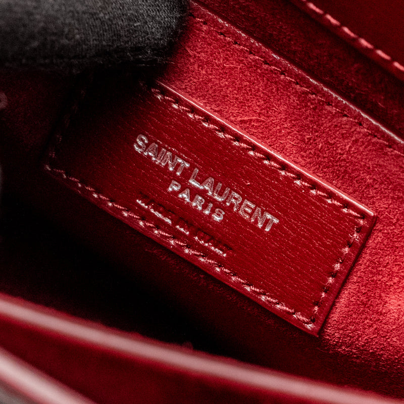 Saint Laurent/YSL Sunset Bag Calfskin Burgundy SHW