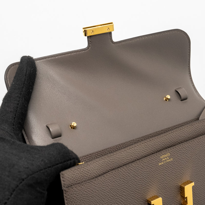 Hermes Constance To Go Epsom Gris Etain GHW Stamp W