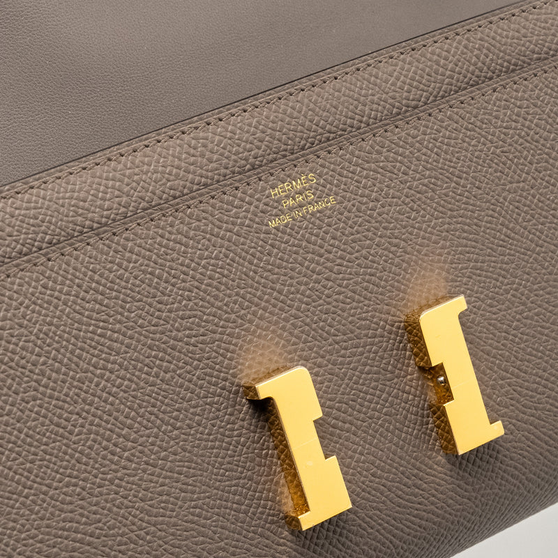 Hermes Constance To Go Epsom Gris Etain GHW Stamp W