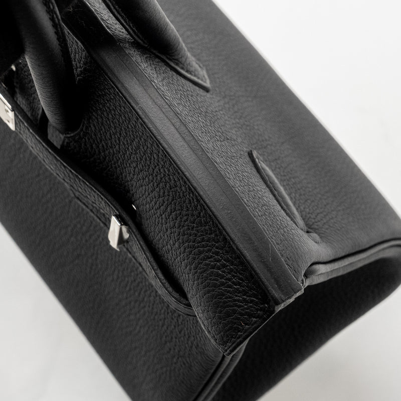 Hermes Birkin 25 Togo Black SHW Stamp W