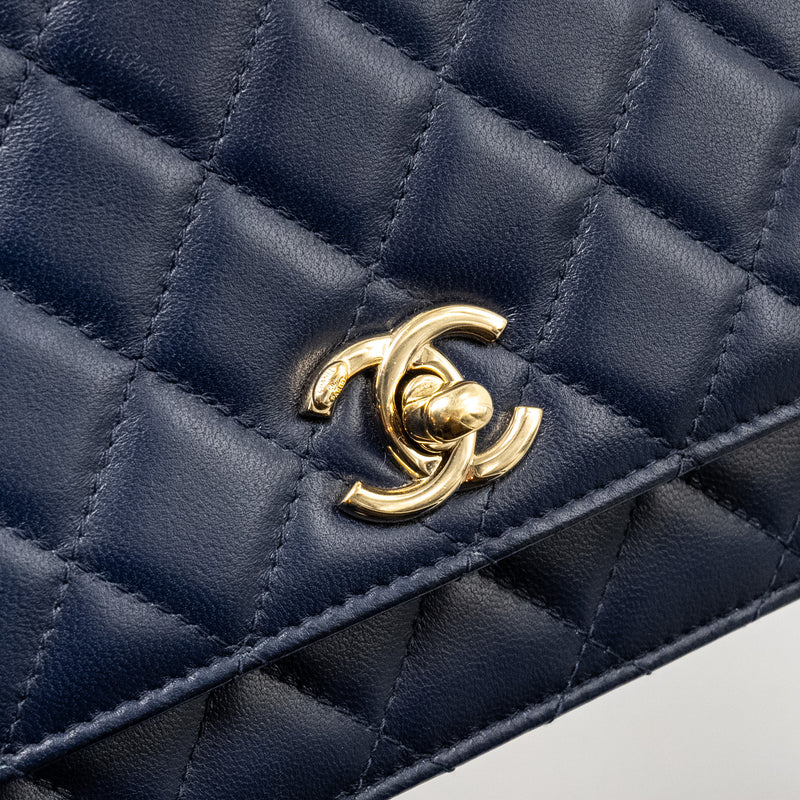 Chanel Trendy CC Wallet On Chain Lambskin Navy LGHW