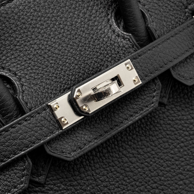 Hermes Birkin 25 Togo Black SHW Stamp W