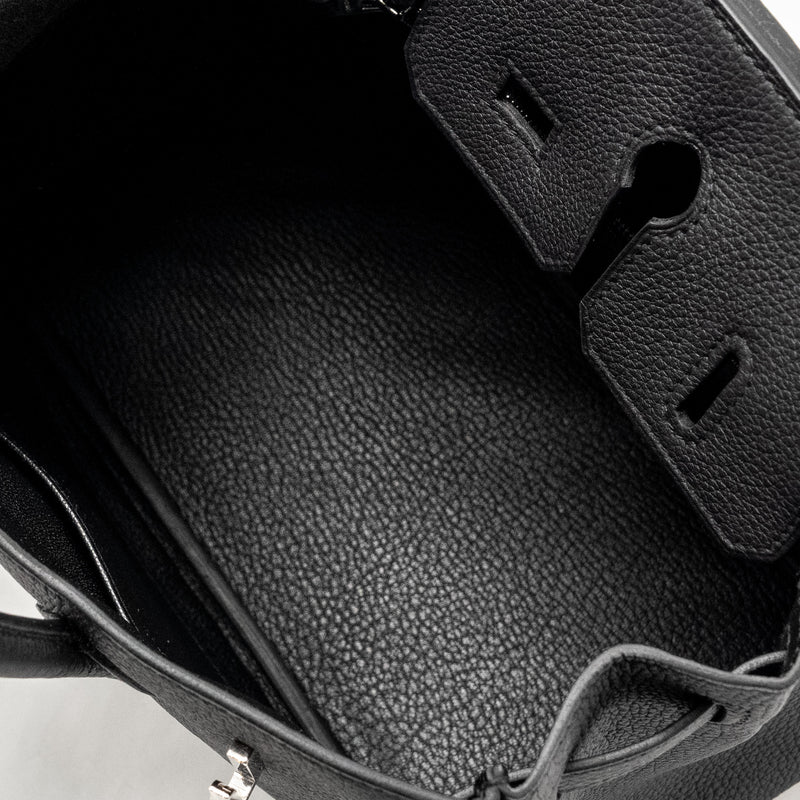 Hermes Birkin 25 Togo Black SHW Stamp W