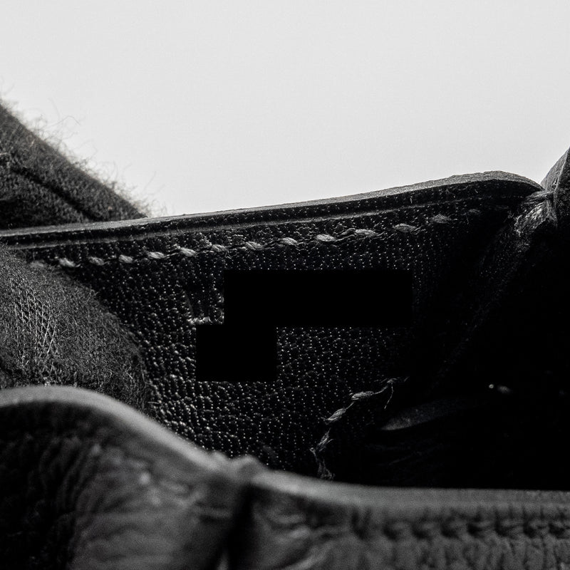 Hermes Birkin 25 Togo Black SHW Stamp W