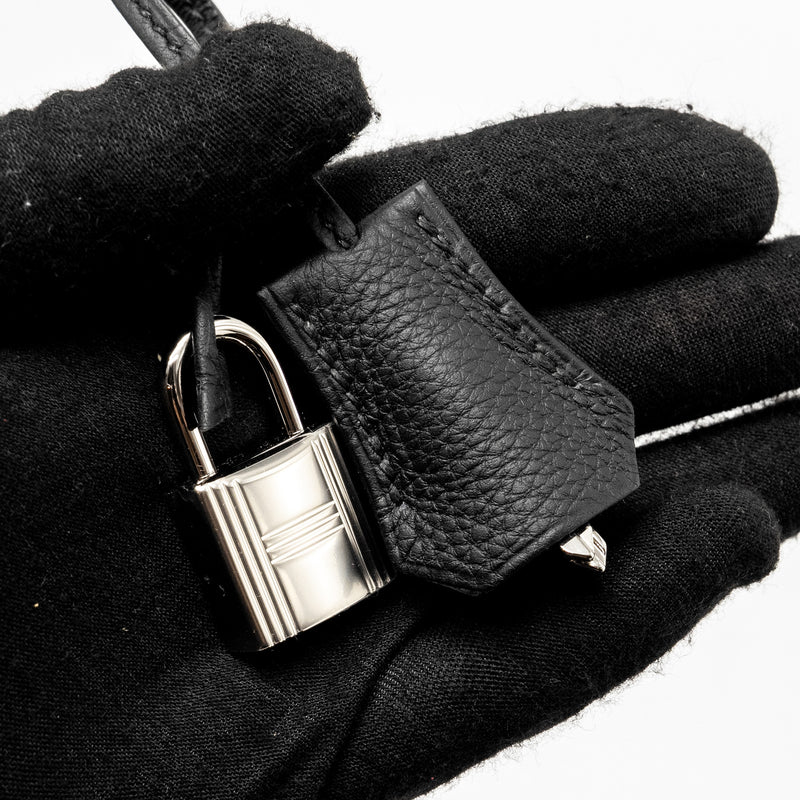Hermes Birkin 25 Togo Black SHW Stamp W