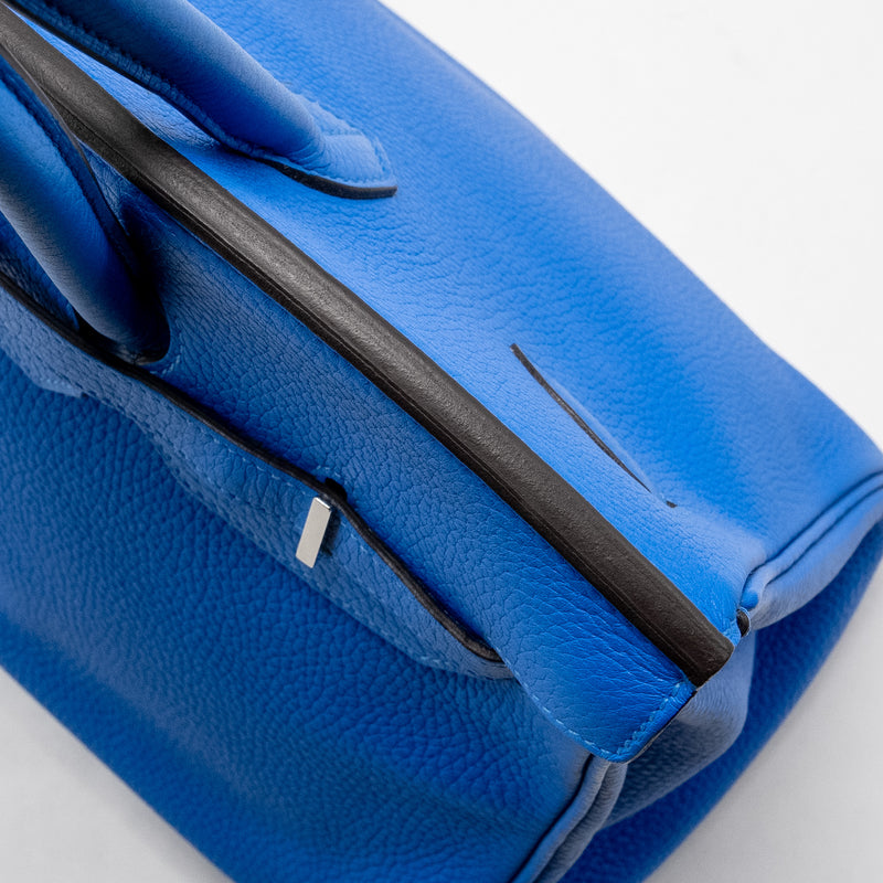Hermes Birkin 35 Togo T7 Blue Hydra SHW Stamp Square P