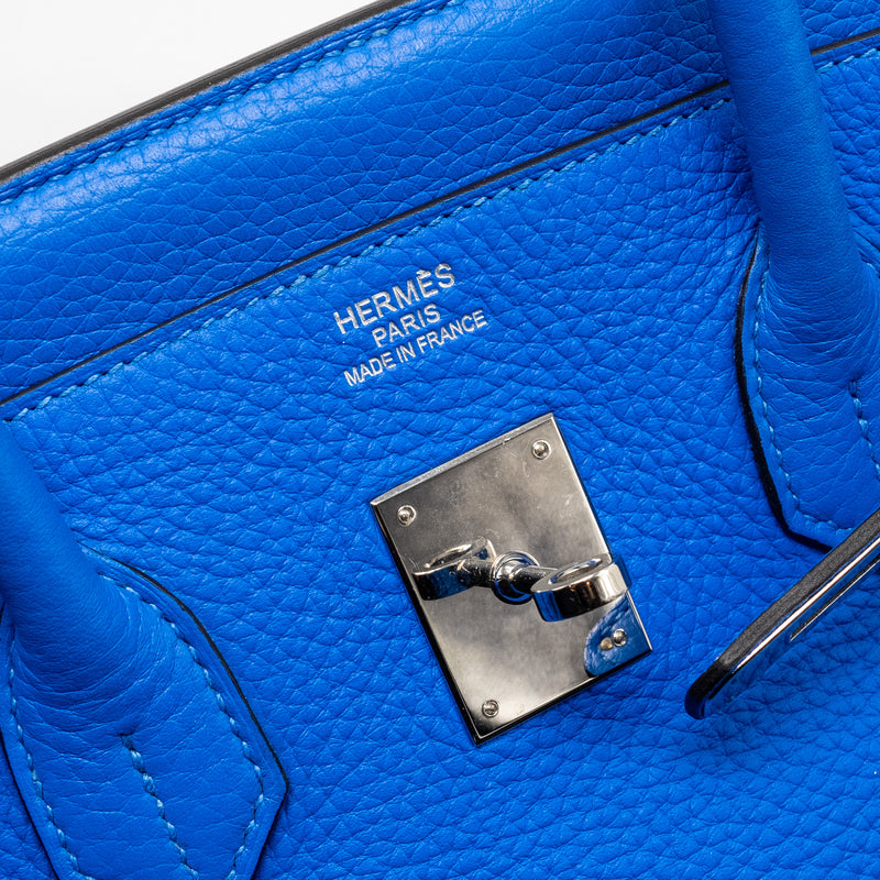 Hermes Birkin 35 Togo T7 Blue Hydra SHW Stamp Square P