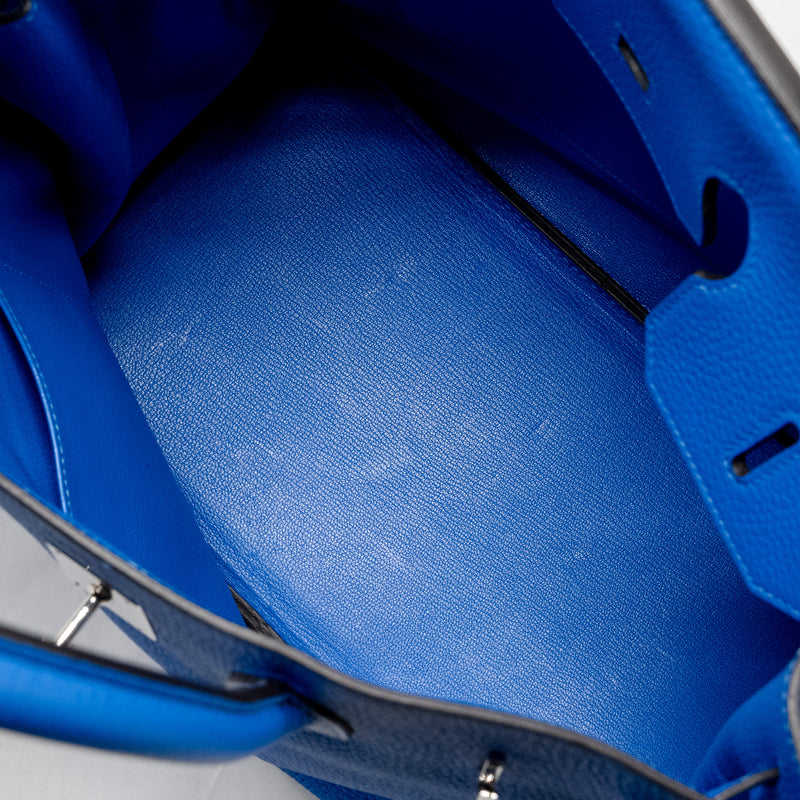 Hermes Birkin 35 Togo T7 Blue Hydra SHW Stamp Square P