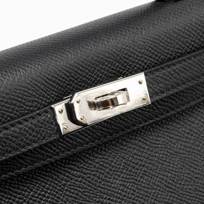 Hermes Mini Kelly II Epsom Black SHW Stamp W