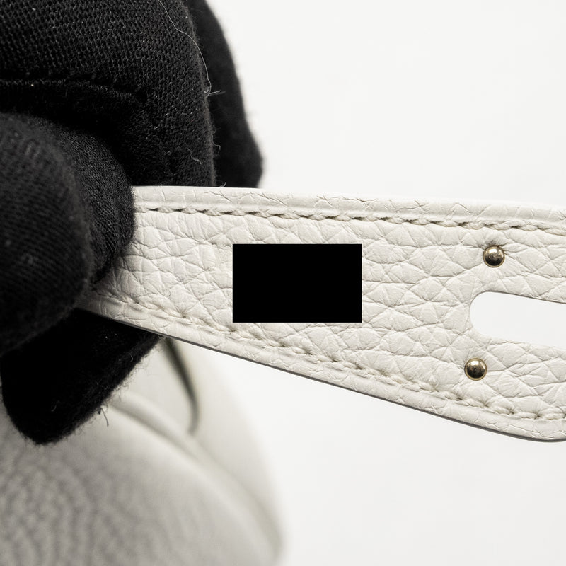 Hermes Lindy 26 Clemence Blanc SHW Stamp Y