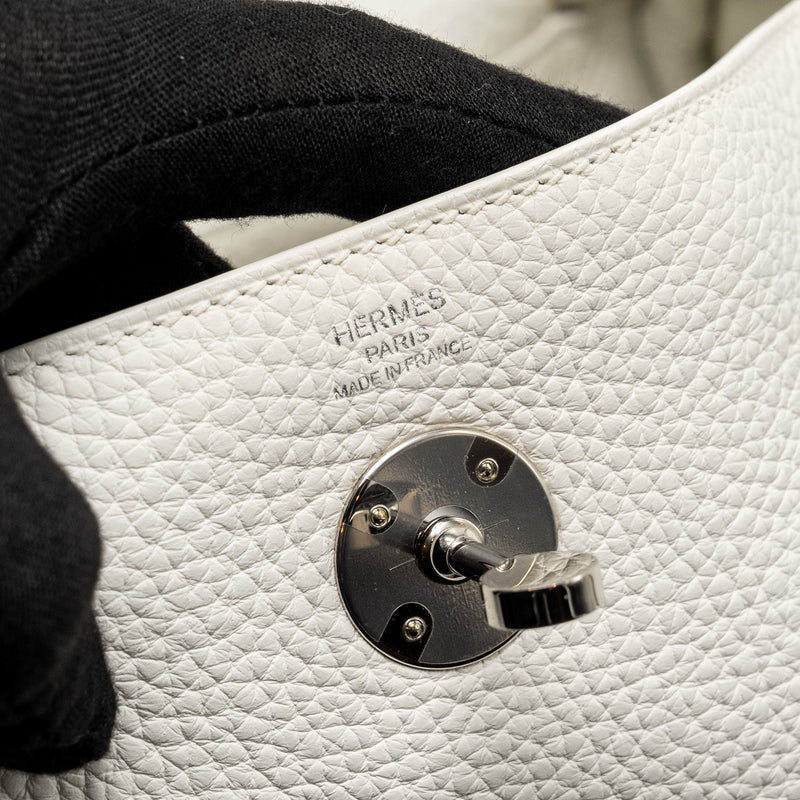 Hermes Lindy 26 Clemence Blanc SHW Stamp Y