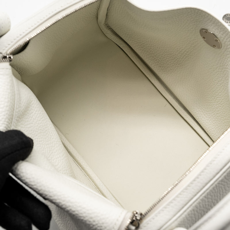 Hermes Lindy 26 Clemence Blanc SHW Stamp Y