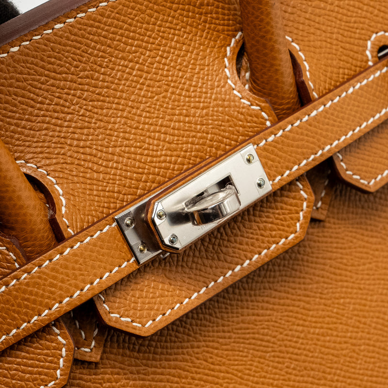 Hermes Birkin 25 Sellier Epsom Gold SHW Stamp B