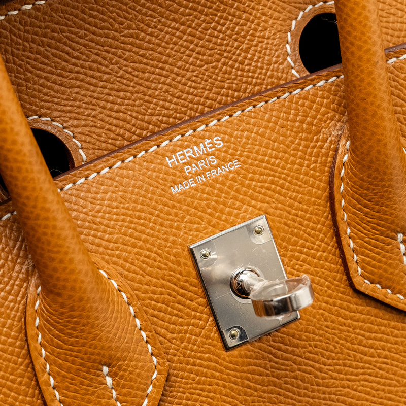 Hermes Birkin 25 Sellier Epsom Gold SHW Stamp B