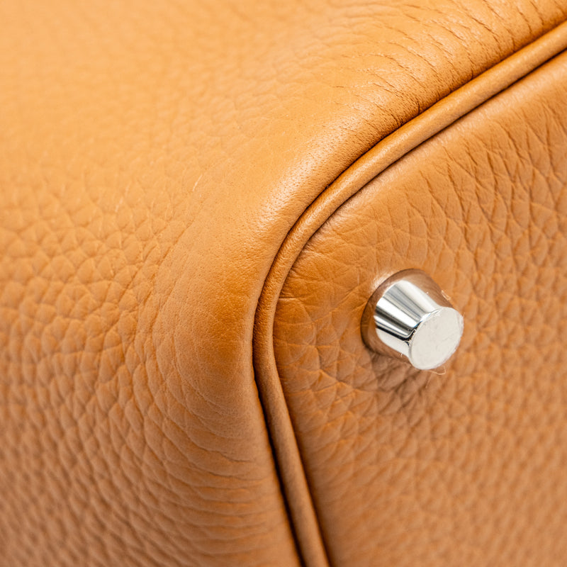 Hermes Picotin 18 Lock Bag Clemence Gold SHW STAMP B