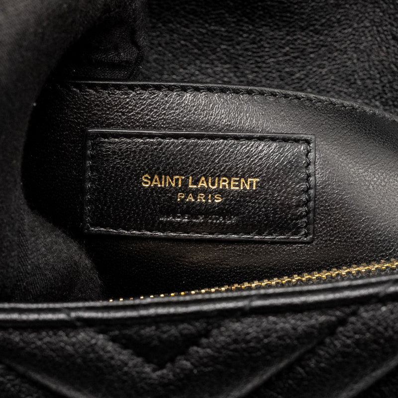 Saint Laurent/YSL Large College Bag Matelasse Leather Black GHW