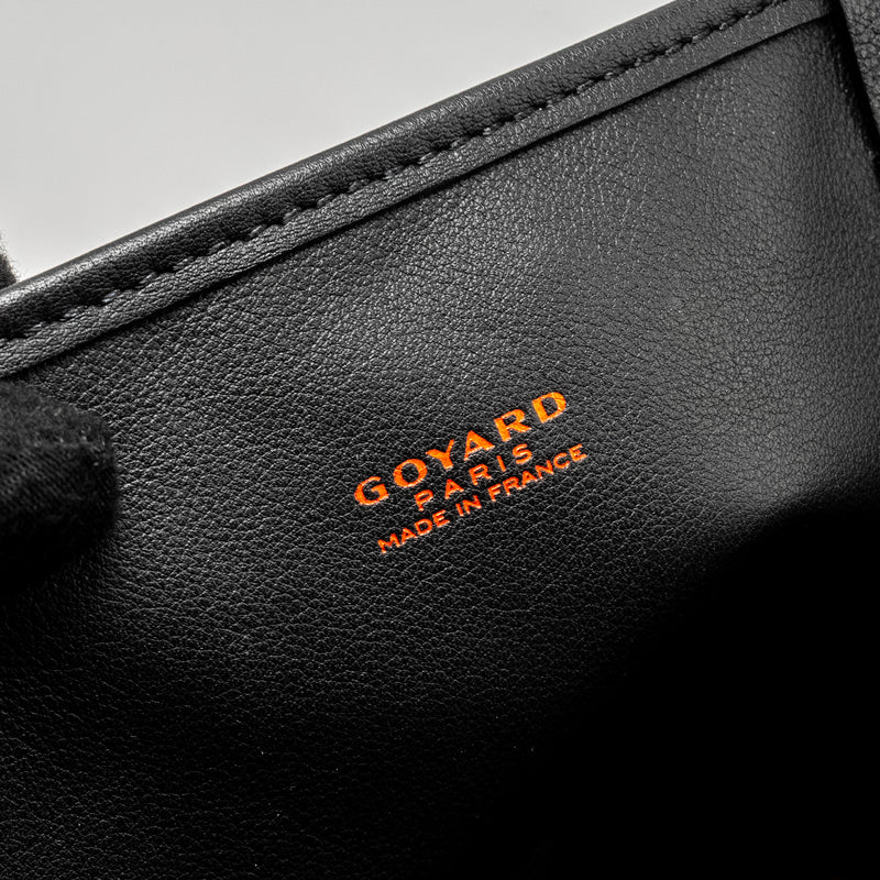 Goyard mini Anjou tote goyardline canvas/ calfskin black SHW
