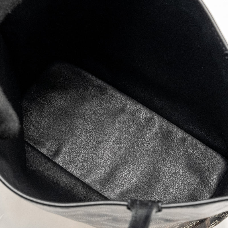 Goyard mini Anjou tote goyardline canvas/ calfskin black SHW