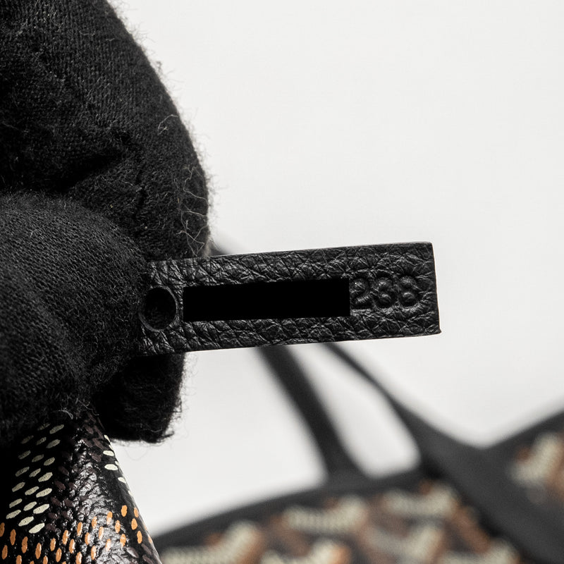 Goyard mini Anjou tote goyardline canvas/ calfskin black SHW