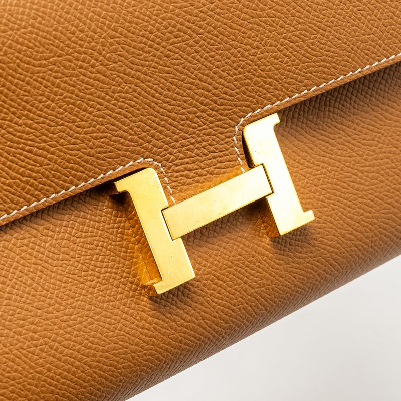 Hermes Constance To Go Epsom Gold GHW Stamp Z