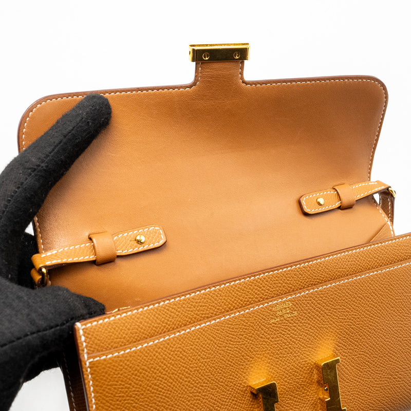 Hermes Constance To Go Epsom Gold GHW Stamp Z