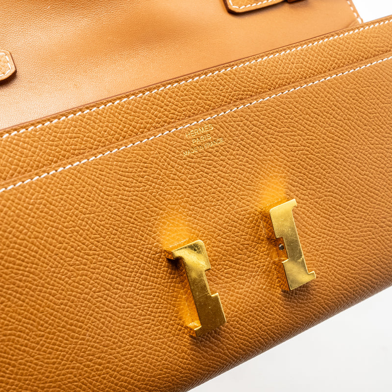 Hermes Constance To Go Epsom Gold GHW Stamp Z