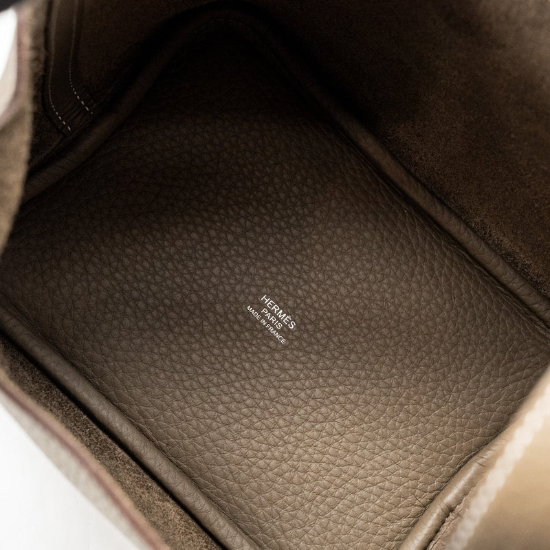 Hermes Picotin 18 Lock Bag Clemence Etoupe SHW Stamp W