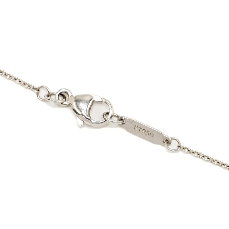 Tiffany platinum and 18 carat rose gold soleste round diamond and pink diamond pendant