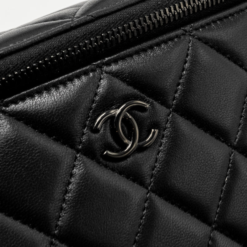 Chanel Long Vanity Case Lambskin SO Black (Microchip)