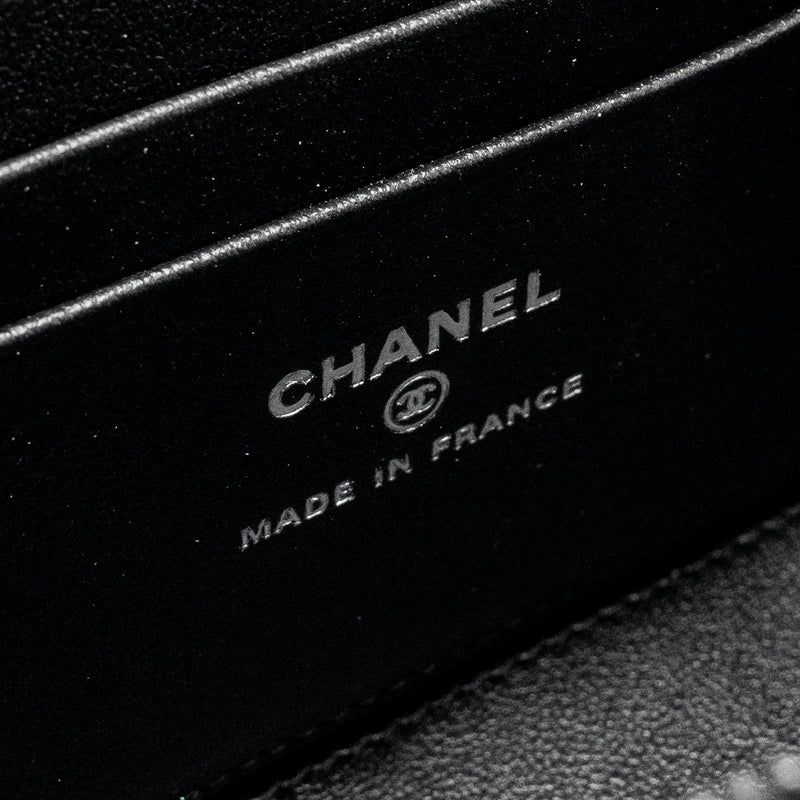 Chanel Long Vanity Case Lambskin SO Black (Microchip)