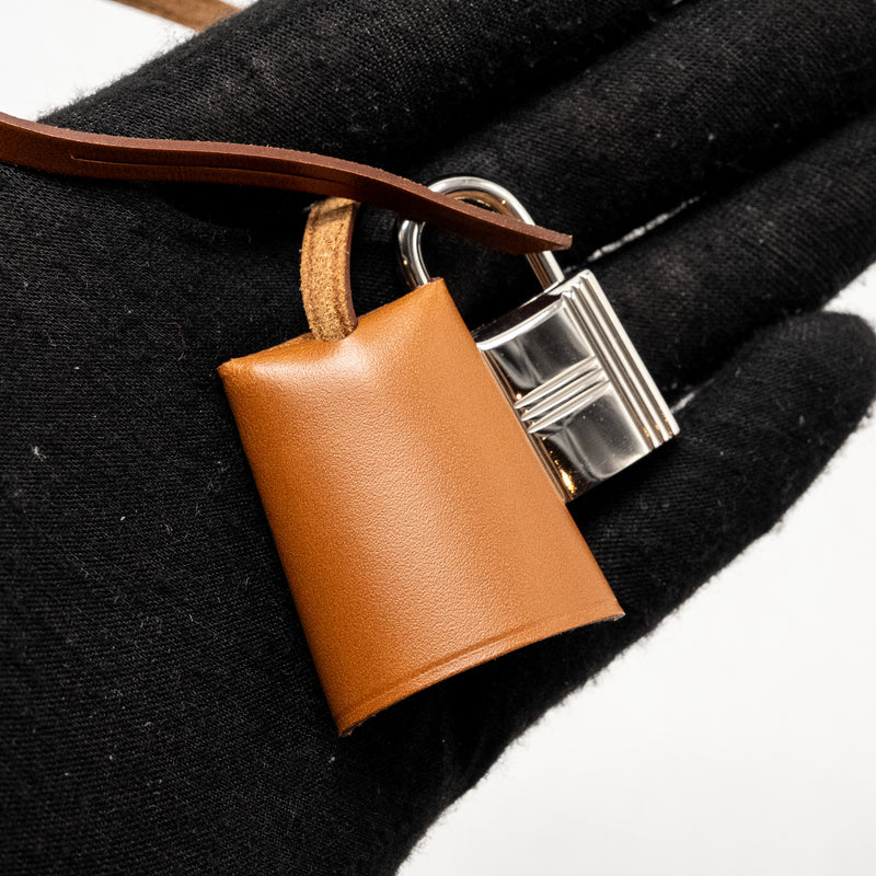 Hermes Herbag 31 Zip Bag Toile H Berline Canvas / Hunter Capucine-Ecru-Beige / Fauve SHW Stamp B