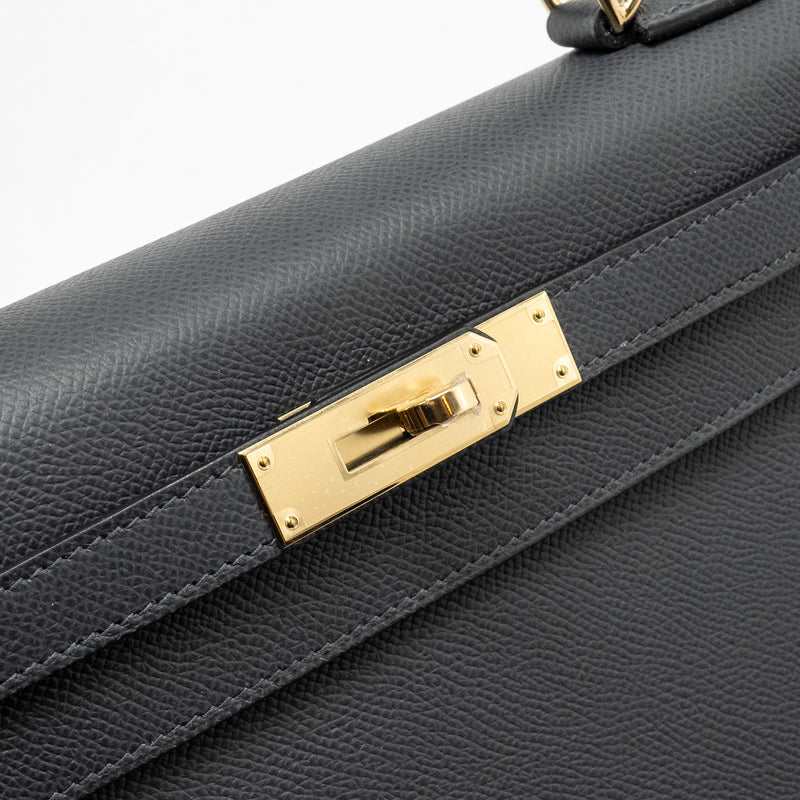 Hermes Kelly 28 epsom Gris Misty LGHW stamp W