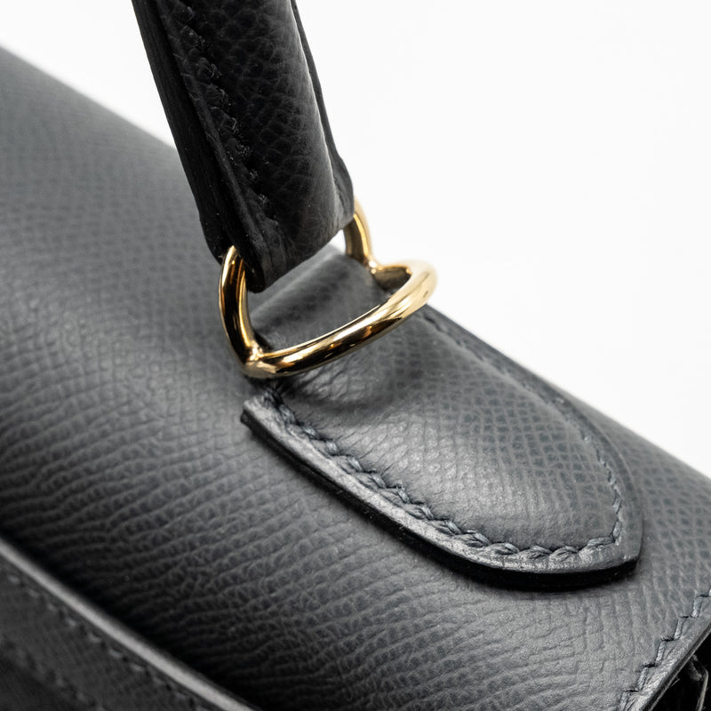 Hermes Kelly 28 epsom Gris Misty LGHW stamp W