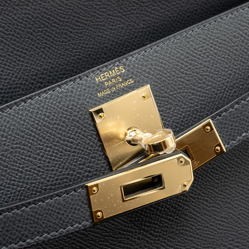 Hermes Kelly 28 epsom Gris Misty LGHW stamp W