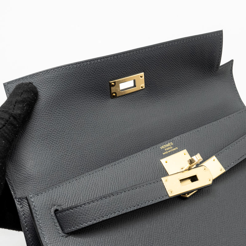 Hermes Kelly 28 epsom Gris Misty LGHW stamp W