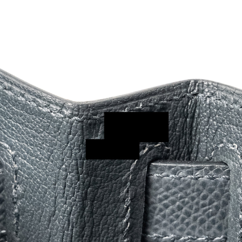 Hermes Kelly 28 epsom Gris Misty LGHW stamp W