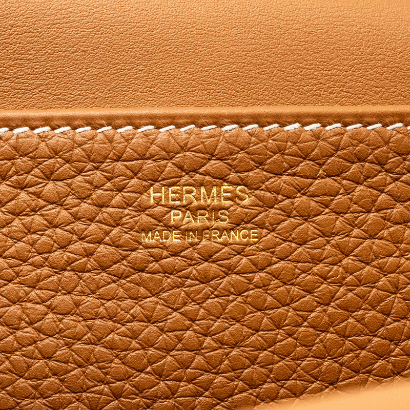 Hermes Halzan 25 Clemence Gold GHW Stamp B