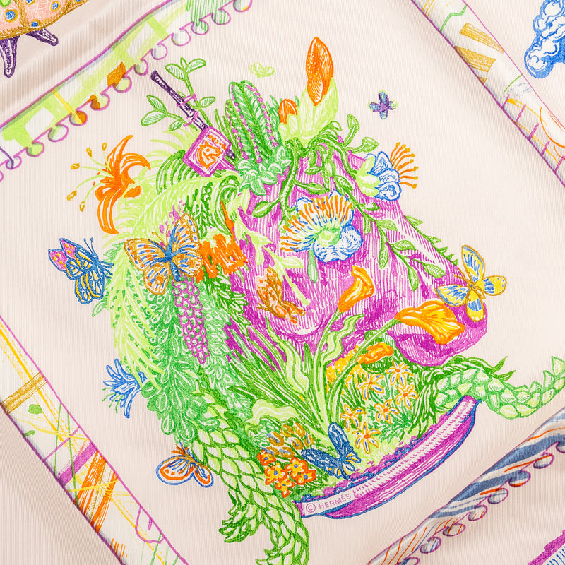 Hermes 90cm Silk Scarf Chevaloscope Multicolour