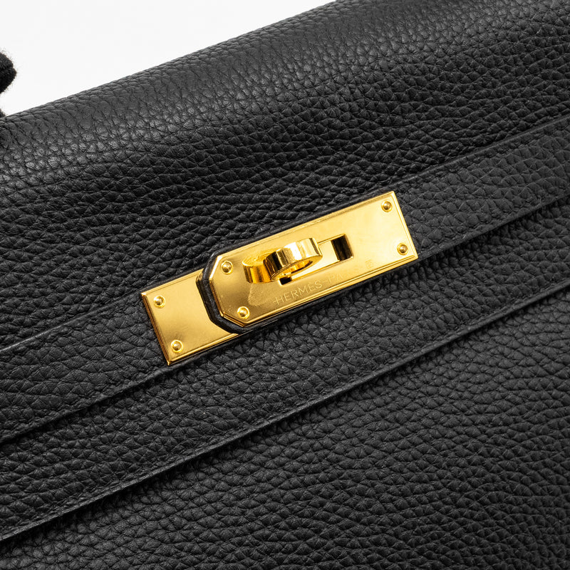 Hermes Kelly 32 Togo Black GHW Stamp C