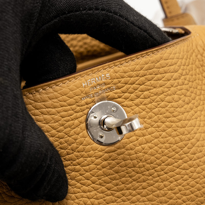 Hermes Mini Lindy Clemence Biscuit SHW Stamp B